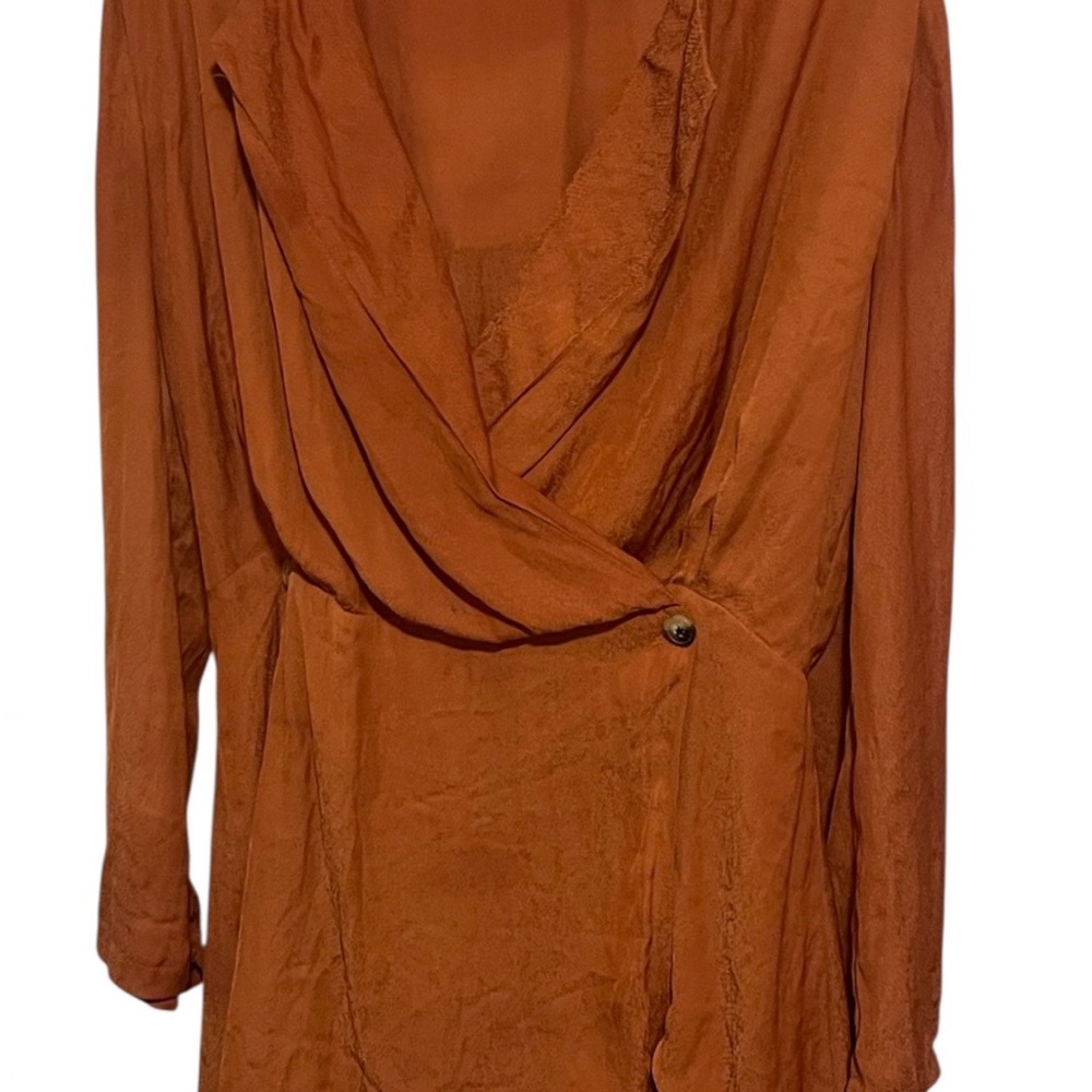 Free People Rust Wrap Mini Dress - Women - Picture 2 of 9